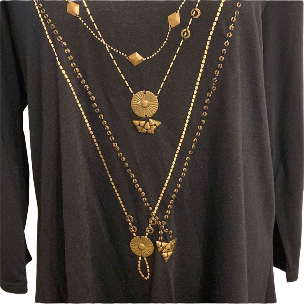 HANNAH metallic embossed tunic T-shirt with beading - Picture 3 of 11